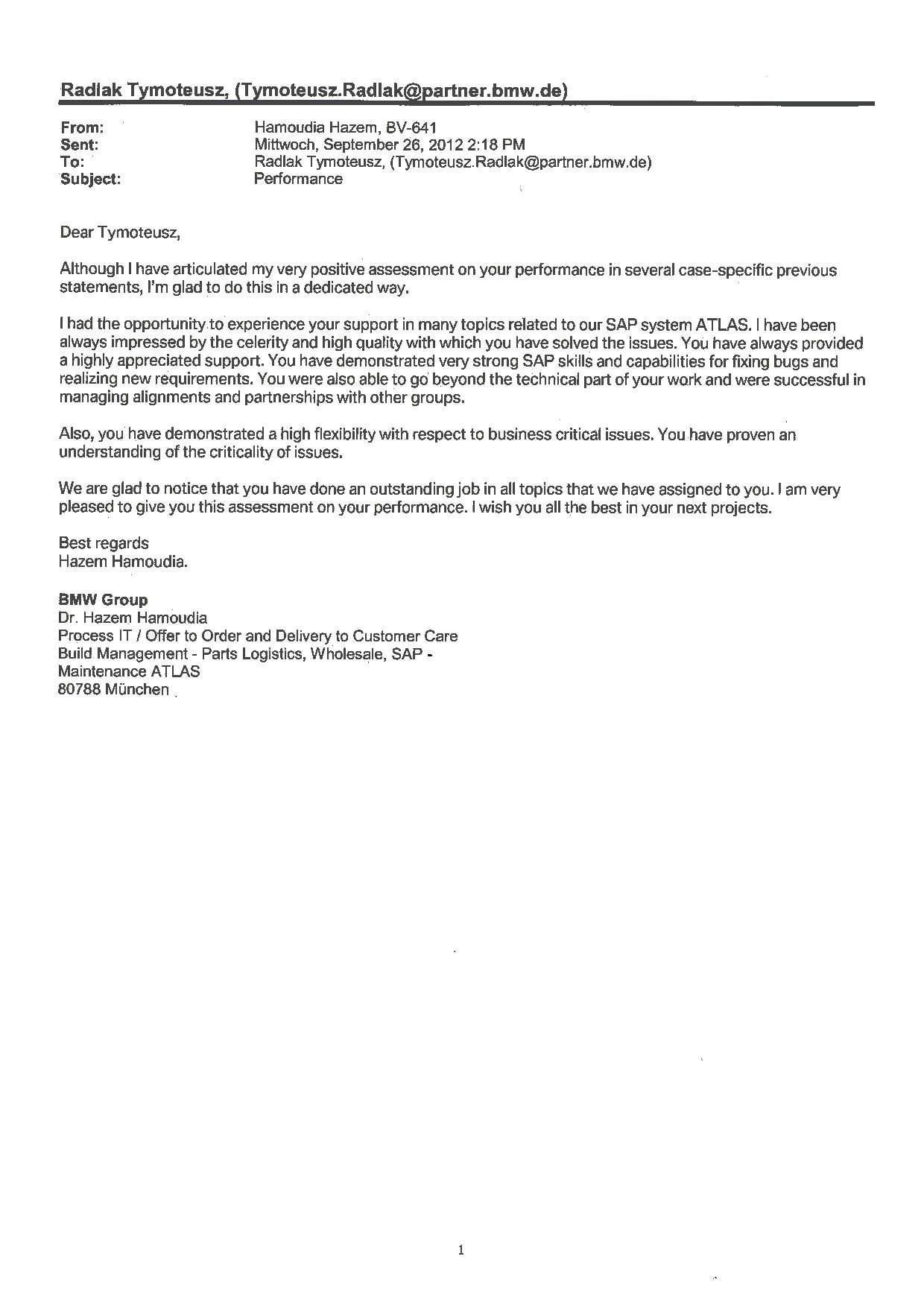 BMW - References Tymoteusz Radlak