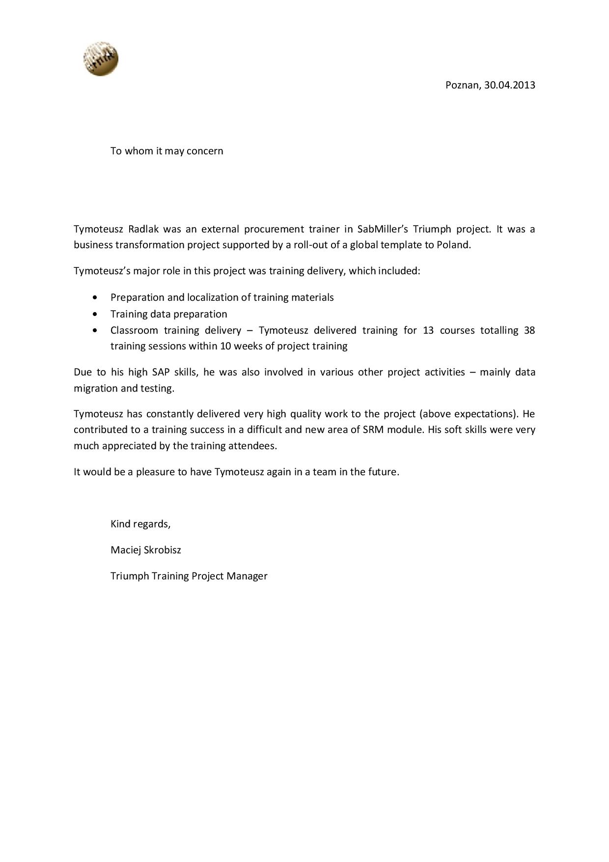 SABMiller ref Tymoteusz Radlak