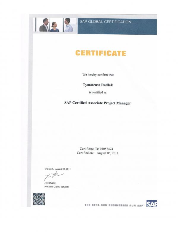 SAP Certified Associate Project Manager